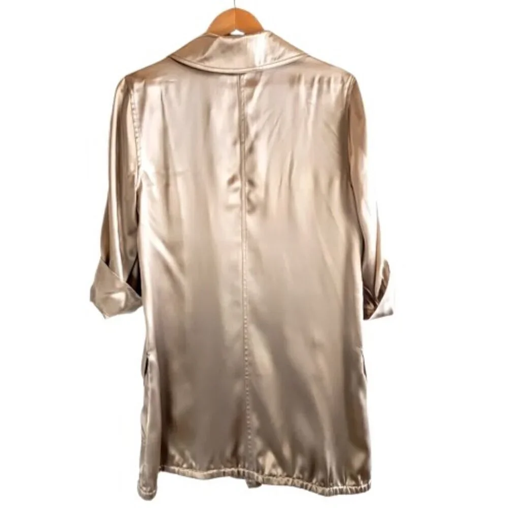 Chico's Manillo Smokey Pearl Silk Charmeuse Jacket NWT